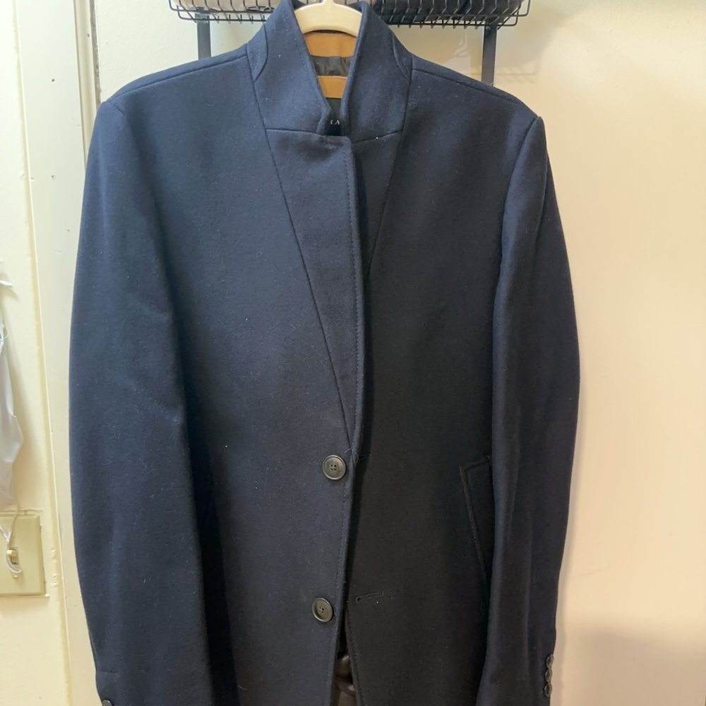 Zara Men's Dark Blue Trench Coat